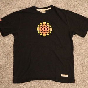 Vintage CBC Television Men's Large Graphic T-shirt Red Canoe made in Canada